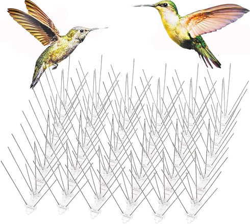 Bird Spikes for Small Birds, Bird Deterrent Spikes Stainless Steel Pigeon Spikes for Fence Roof Mailbox Window (5Ft 6 Strips(Uninstalled Spikes))...