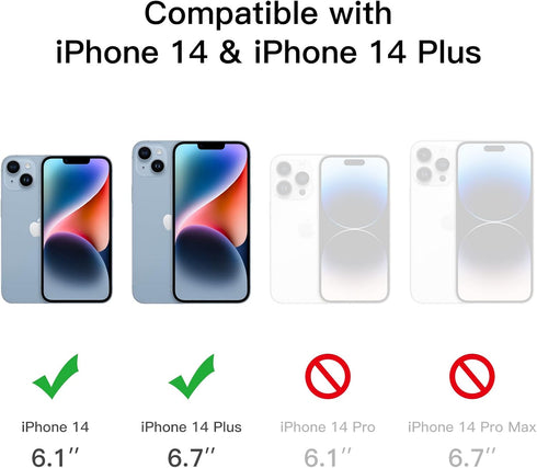 JETech Camera Lens Protector for iPhone 14 6.1-Inch and iPhone 14 Plus 6.7-Inch, 9H Tempered Glass, Anti-Scratch, Case Friendly, Does Not Affect N...