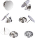 Canomo 50 Pairs Butterfly Pin Backs with 15mm Tie Tacks Blank Pins for for Lapel Pins, Service Bars and Jewelry(Silver)...