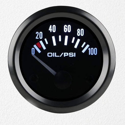 WATERWICH 2" 52mm Oil Pressure Gauge 0-100 PSI DC12V Press Gauge Meter Kit for Car Truck Vehicle Automotive...