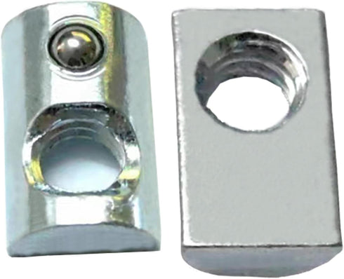 20 Packs 1/4-20 Threaded Steel Roll in T-Nut with Ball Spring, T Slot Accessories for Aluminum Extrusion Profile Rail...