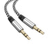 MECCANIXITY Aux Cable 3.5mm Male to Male Nylon Braided 3Ft 3 Pole Hi-Fi Stereo Sound Auxiliary Cord Silver for Earphones, Smart Phones, Home/Car S...