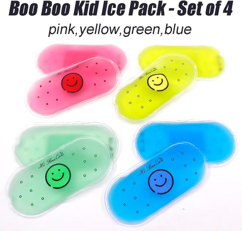Small Ice Packs, Gel Ice Packs for Injuries Hot & Cold Ice Packs Bulk Reusable Gel Bead Ice Pack Cold Compress for Pain Relief (4 Count (Pack of 1...
