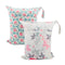 ALVABABY 2pcs Cloth Diaper Wet Dry Bags Waterproof Reusable with Two Zippered Pockets Travel Beach Pool Daycare Soiled Baby Items Yoga Gym Bag for...