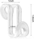 Mlici Hanger Hooks Space Saving, 60 Pack Clothes Hanger Connector Hooks, Transparent Stackable Clothes Hangers with Hooks for Closet Organizer (Cl...
