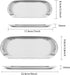 Lainrrew 2 Pcs Stainless Steel Towel Tray, Gold Jewelry Organizer Tray Bathroom Sink Vanity Trays Decorative Storage Dish Plate for Kitchen, Craft...