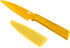 KUHN RIKON Colori+ Non-Stick Straight Paring Knife with Safety Sheath, 4 inch/10.16 cm Blade, Yellow...