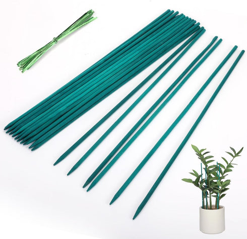 Green Bamboo Stick Plant Pile Indoor Garden Flower Plant Rack is Suitable for Bamboo Garden Stick, Bamboo Label Garden Stick Potted Plants, Crafts...