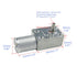 CHACNS 370WG 12V DC 10RPM Electric Motor Worm Geared Drive Motor with Screw Use for Fixed Motor...