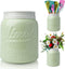 Comfify Wide Mouth Mason Jar Utensil Holder Decorative Kitchenware Organizer Crock, Dishwasher Safe - Kitchen Caddy Green, Large Size 7" Hight...