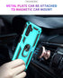 Androgate Phone Case for Galaxy A13 5G/ A04s, Green, Heavy Duty Protection with Ring Holder Stand, Military-Grade Shockproof Cover, HD Screen Prot...