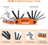 Bike Tool Kit Set, Portable Bike Repair Kit include 16 in 1 Multi Tool, 2 iron Tire Levers and 5 Pre-glued Patch Tire Patch, Metal Files, All in O...