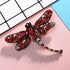 Elegant Dragonfly Bird Brooch Pin Crystal Rhinestone Animal Party Jewelry (red)...