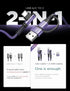 AINOPE Purple USB C to USB C Cable 2-Pack 6.6ft 60W USBC to USBC Fast Charging Cable Rigth Angle Type C to Type C USB C Cable Compatible with iPho...