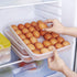 HANSGO Egg Holder for Refrigerator, Deviled Egg Tray Carrier with Lid Fridge Egg Dispenser Egg Storage Stackable Plastic Egg Containers
