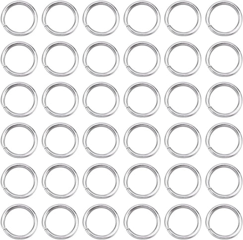 1 Box 1000Pcs Round Jump Rings Silver Split Jump Rings Bulk Stainless Steel Hypoallergenic Small Single Loop Ring Connector for Jewelry Making Sup...