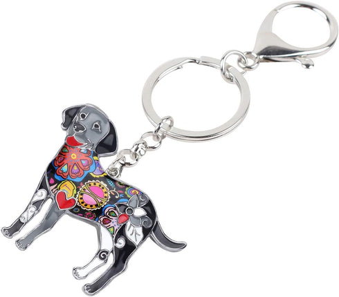 Cute Enamel Dog Keychain Keyring Pets Dog Keyrings for Women Purse Bag Accessories Charms...
