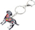 Cute Enamel Dog Keychain Keyring Pets Dog Keyrings for Women Purse Bag Accessories Charms...