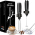 Milk Frother Handheld, Kitchen Powerful Electric Foam Maker with Stand, Battery Powered Foamer Blender Drink Mixer for Coffee Latte Cappuccino Hot...