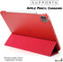 KHOMO iPad Pro 11 Case 2nd Generation 2020 - Dual Hybrid See Through Series - Supports Pencil Charging - Red...