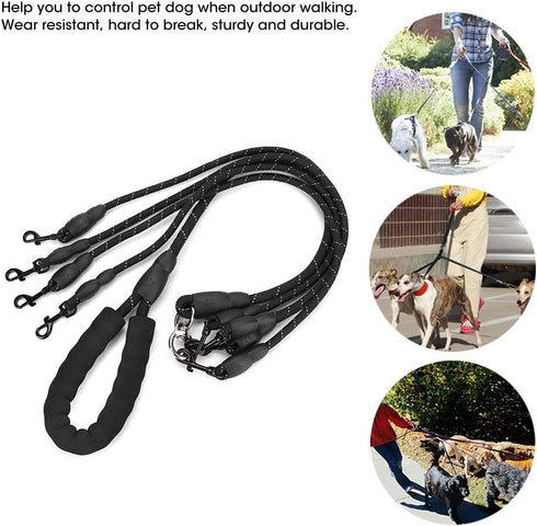 4 Way Dog Leash,4 in 1 Traction Rope Dog for Dogs Cats Outdoor Walking for Medium Large Dogs Walking and Training...