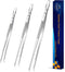 JETKONG Extra Long Kitchen Tweezers Heavy Duty Stainless Steel Cooking Tweezers, Set of 3 (9 12 14 Inch, Silver)...