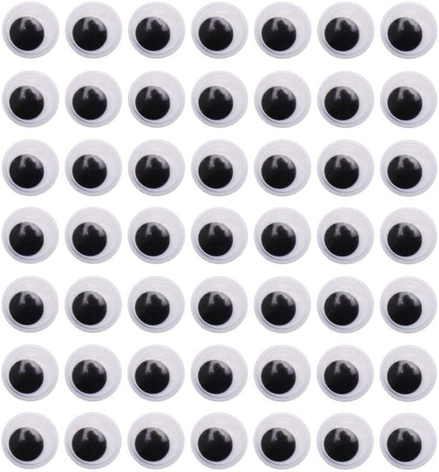 DECORA 1000 Pieces 18mm Round Wiggle Toy Eye Plastic Googly Eyes with Self-Adhesive for Crafts Making...
