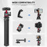 Flexible Phone Tripod for GoPro, Mini Camera Stand with Remote, 1/4'' Screw with Phone Holder&Cold Shoe, Tripod Holder for iPhone Samsung Canon Ni...
