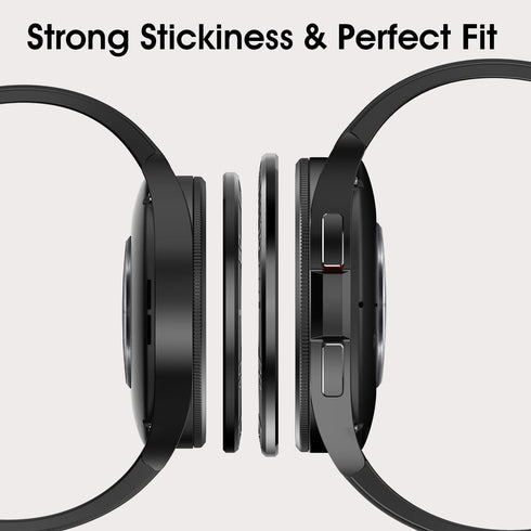 AMANECER Bezel Ring Designed for Galaxy Watch 6 Classic 43mm 47mm, Stainless Steel Stylish Frame Loop Adhesive Cover Protector Anti Scratch for Sa...