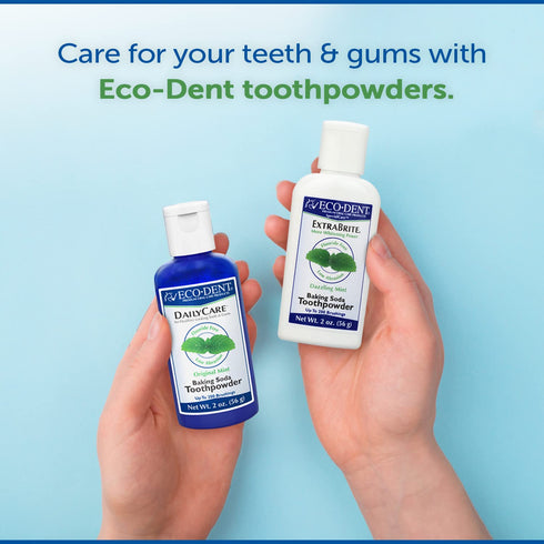 Eco-Dent DailyCare Baking Soda Toothpowder, Original Mint - SLS & Fluoride-Free Toothpaste Powder with Minerals & Essential Oils, Toothpaste Alter...