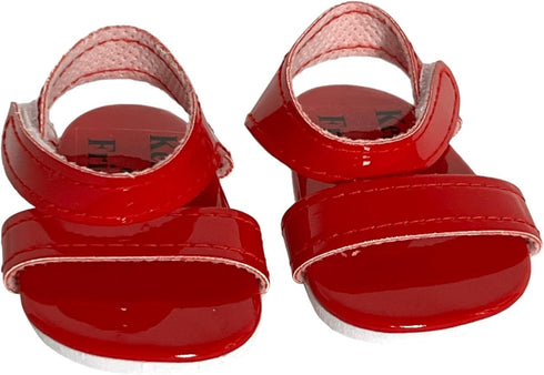 MBD 18 Inch Doll Sandals for Kennedy and Friends Dolls and Other 18 Inch Dolls (Bright Red)...