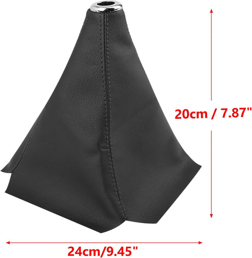 X AUTOHAUX 0.63 Inch Inner Hole Dia PVC Faux Leather Gear Shifter Knob Cover Car Dust Boot 20 x 24cm...