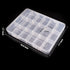 18 Grids Plastic Organizer Box with Dividers, Exptolii Clear Compartment Container Storage for Washi Tapes Beads Crafts Jewelry Fishing Tackles, S...