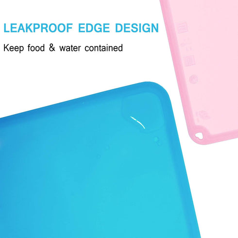 Non-Slip Silicone Placemats for Children, Large Silicone Sheets for Crafts Resin Jewelry Casting Molds Mat, Multi-Purpose Placemat, 2 Pack, Baby P...