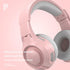 Headphones with Microphone Surround Sound Active Noise Canceling Pink Wired Gaming Headphones - 3.5mm Audio Jack Stereo Headset for PC, PS4, PS5, ...