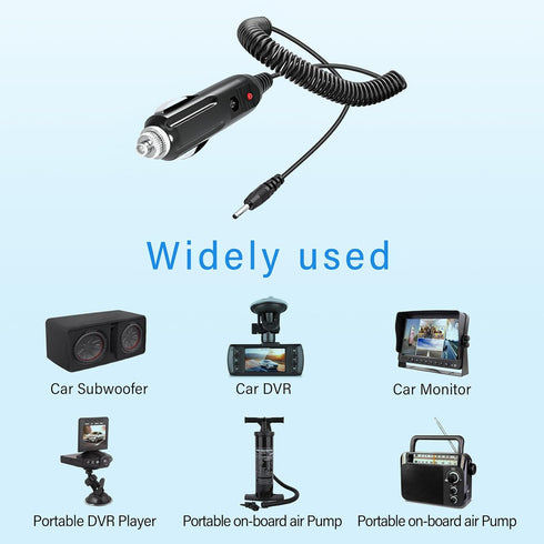 12V Car Computer DC Adapter for Portable DVD Player, Black and Decker LEDLIB LED LIB Lamp Intertek 3100397 B&D Auto Vehicle Boat RV Camper Plug Po...