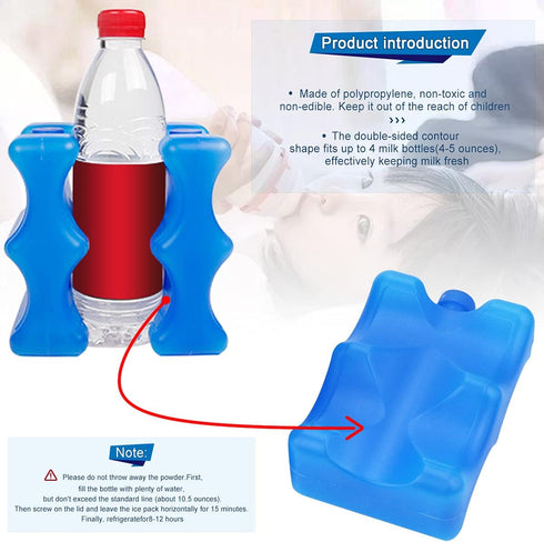 Reusable Ice Pack for Breastmilk Storage (Pack of 3), Ice Pack for Breastfeeding Working Mom...