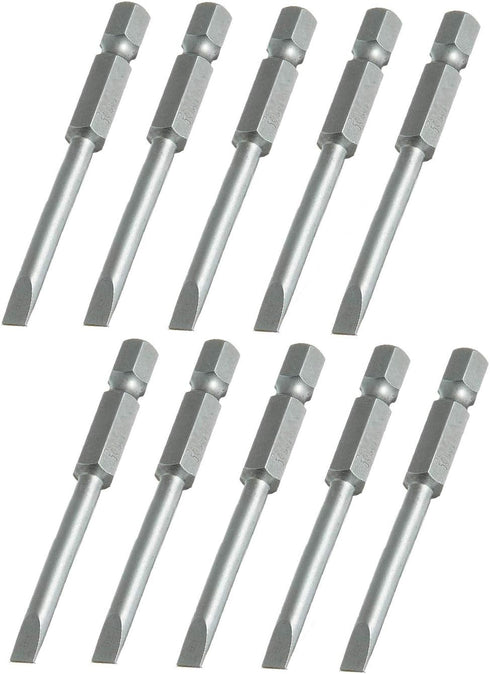 YXQ 4mm Slotted Screwdriver Bits 1/4 Hex Shank Flat Head for Power Tools 2 inch Length(10Pcs)...