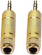 Nightwolf ® 2 Pcs Gold Plated 3.5mm 1/8 Inch Socket to 6.35mm 1/4 inch Male to Female Stereo Audio Jack Headphone Adaptor......