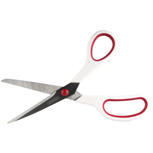 SINGER 00445 8-1/2-Inch, 3-Pack Fabric Scissors with Comfort Grip, Red & White, 3 Count...