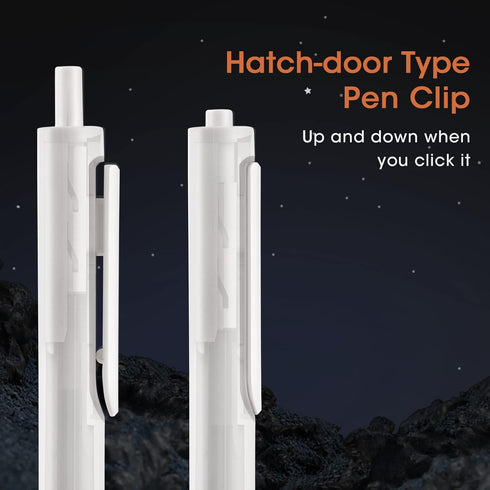 WRITECH Gel Pens Fine Point: 0.5mm No Smear & Smudge Black Ink Pen Click for Journaling Sketching Drawing Notetaking Retractable Extra Finepoint S...