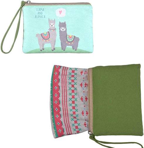 Rantanto Small Cute Cash Coin Purse, Canvas Change Purse, Kawaii Coin Pouch With Handle Christmas Gift For Women Teenager Girls (BG0023 Llama And ...
