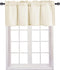 JIUZHEN Valance Curtains for Kitchen Window Valances for Living Room/Basement Window Curtains Bathroom Thermal Insulated Short Rod Pocket Curtain ...