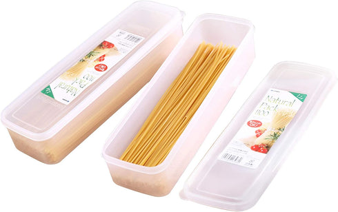 2Pcs Pasta Storage Container Kitchen Spaghetti Food Storage Box - Noodle Canister With Lid for Spaghetti, Noodles, Pasta, Eggs, Fruits Snacks (2Pc...