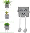 Uguisu 1PCS Cute Smiley Face Plant Pot with Feet Hanging Cement Planter Succulent Planter Small Flower Pots Fun Planter for Home and Room Decorati...
