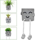 Uguisu 1PCS Cute Smiley Face Plant Pot with Feet Hanging Cement Planter Succulent Planter Small Flower Pots Fun Planter for Home and Room Decorati...