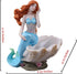 Mermaid Figurines Shell Aquarium Ornament Resin Mediterranean Style Mermaid Princess Craft Statue Jewelry Storage Organizer Gifts for Girls,Fish T...