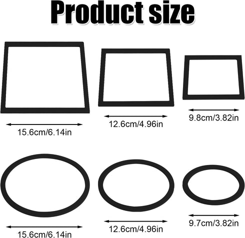 6pcs Fish Feeding Rings, Aquarium Floating Plant Rings, Round & Square Fish Feeder Rings Floating Plant Corral Fish Tank Plant Ring for Bettas, Go...