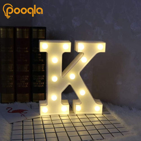 Pooqla LED Marquee Letter Lights Sign, Light Up Alphabet Letter for Home Party Wedding Decoration K...