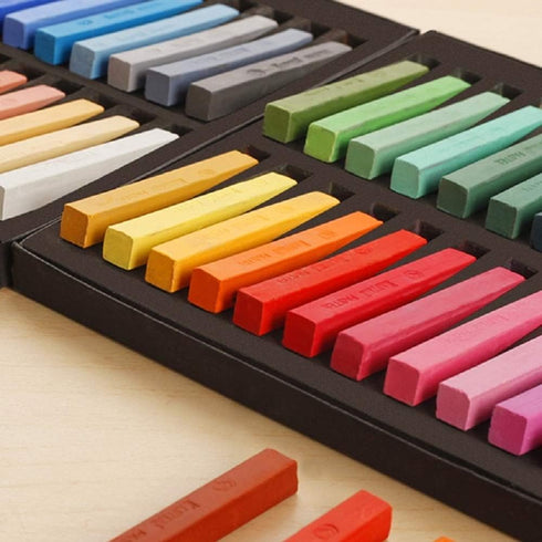 Non Toxic Artist Pastels,Square Soft Pastels Set,Chalks 12/24/36/48 Colors Soft Dry Pastel Artist Chalk Pastel Sticks for Office School Art Drawin...